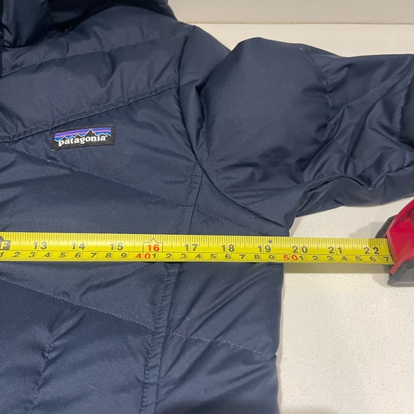 $229 Patagonia real Down 600 fill With It ski puffer jacket Sunken Blue Small - Picture 14 of 16